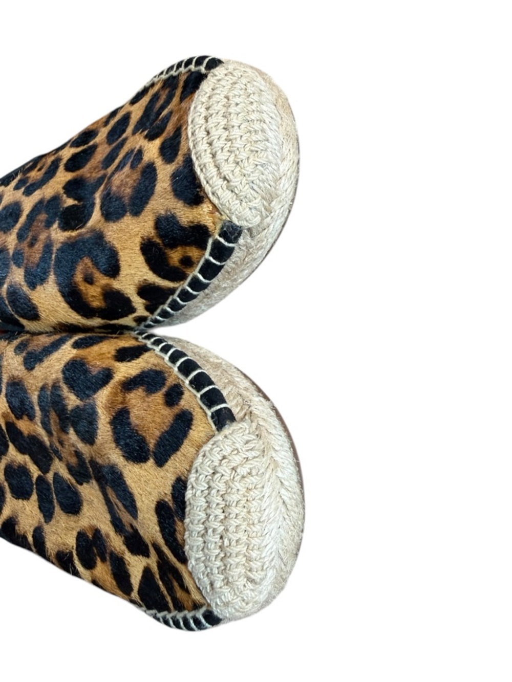 J. Crew Fur-Calf Hair Leopardprint Slip-On Espadrille Mules Women’s Shoes Size 9 - Picture 7 of 12